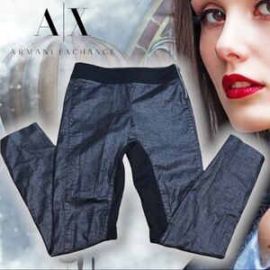 Armani Exchange AX Womens Stretch Bk Faux Leather